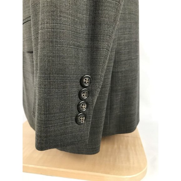 Jos.A.Bank Men's 43 Regular Suit Jacket 2 Button Glen Plaid Windowpane / 5L51 - Picture 4 of 10